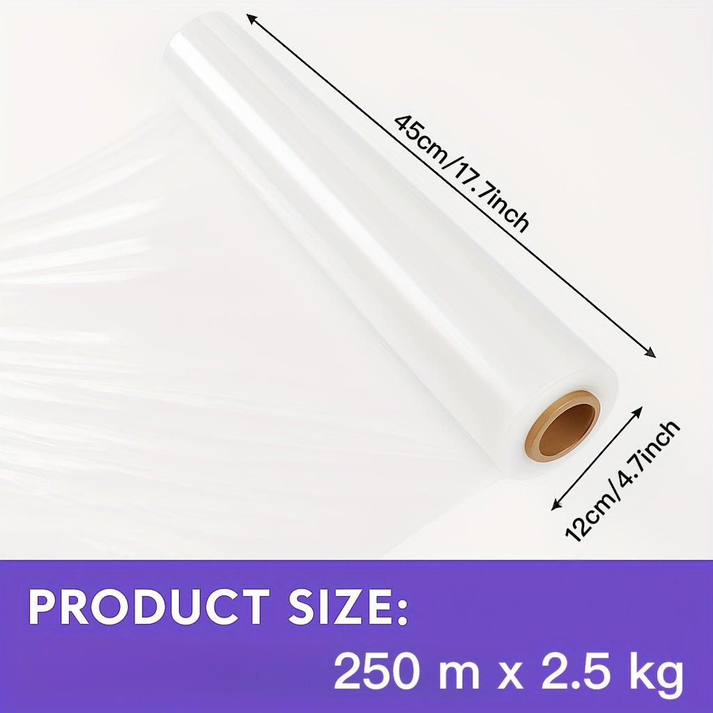 1 Rolle Industrie - Stretchfolie 45cm x 250m, 2,5kg – starke, reißfeste Palettenfolie für Lagerung, Versand & Umzug mit rutschfestem Griff (1 Packung) - FUXL - Shopify