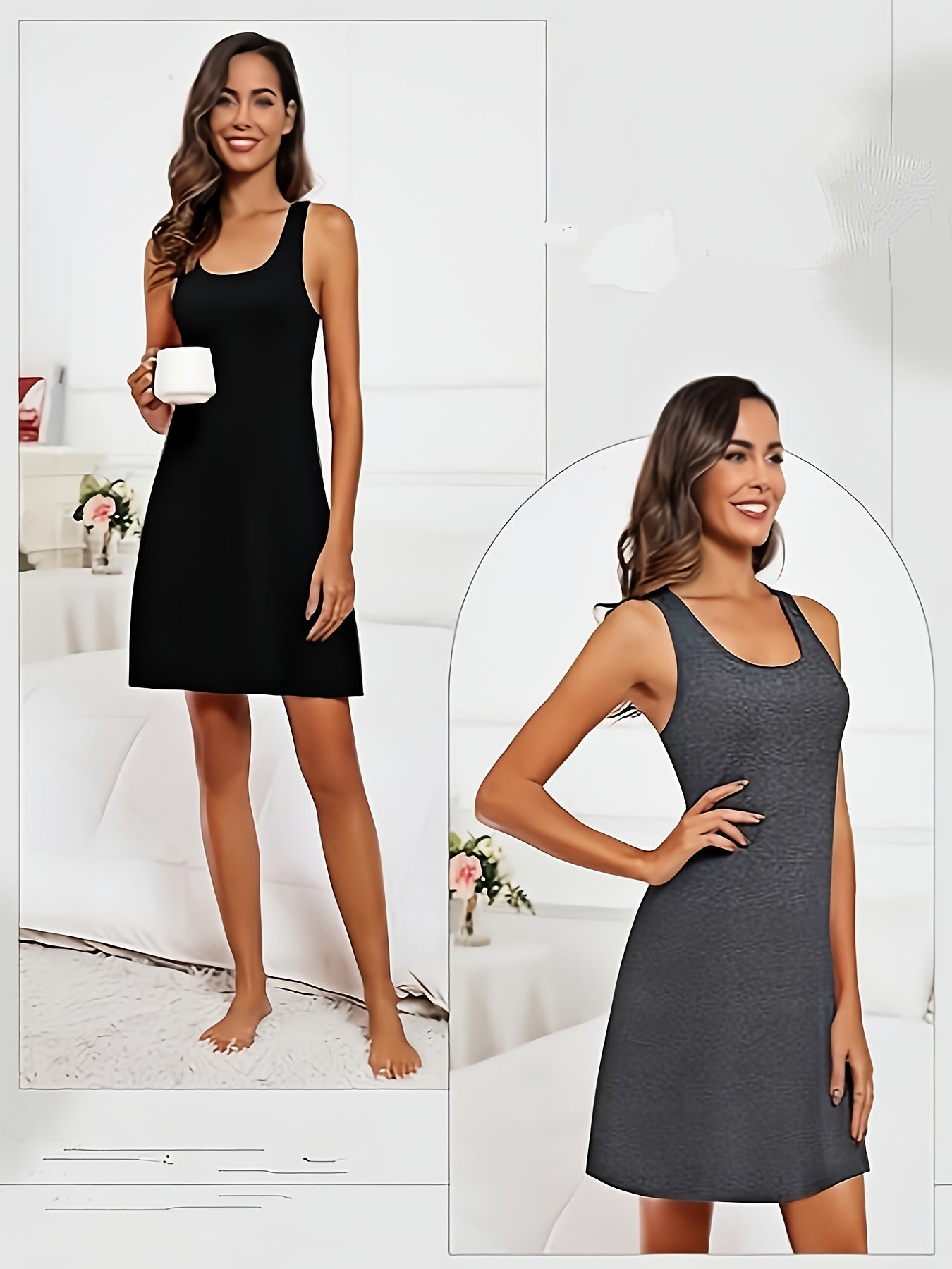 Damen Modisches Westenkleid 3-teiliges Set