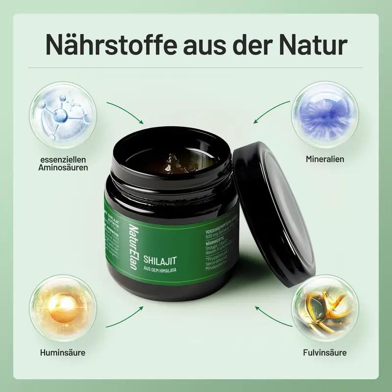 Shilajit Original Himalaya Mumijo – 75 % Fulvinsäure, Hochdosiert – 35 g – Vegan, Ohne Zusatzstoffe, Mit Huminsäure & Mineralien, Hergestellt in DE