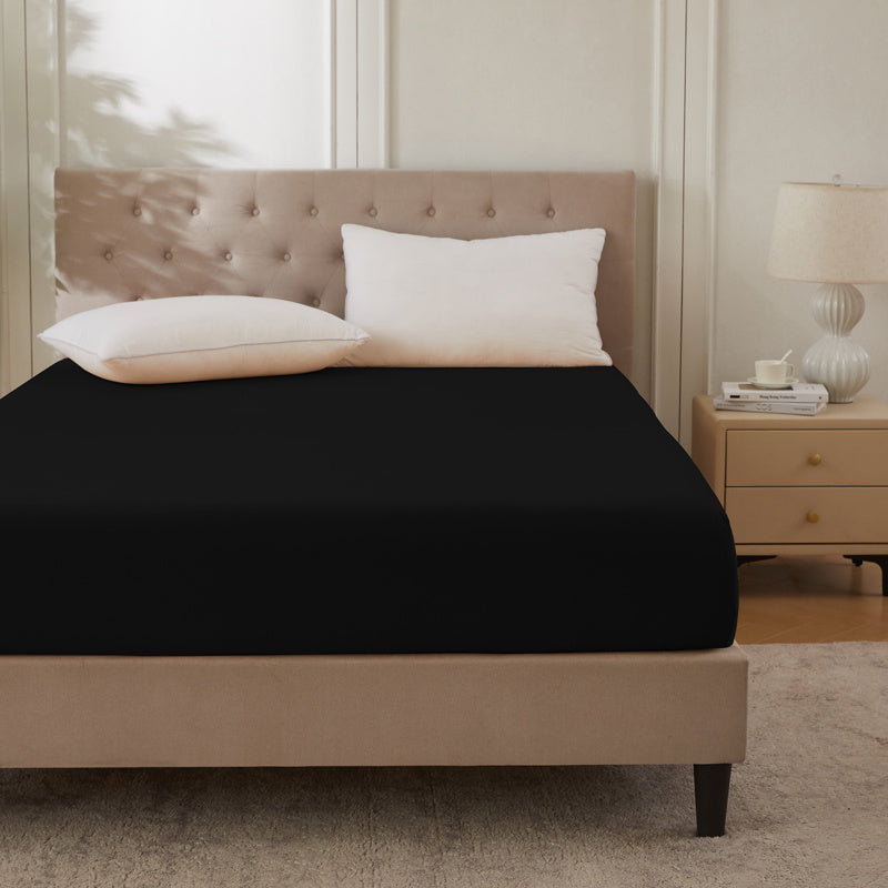 Baumwolle Spannbettlaken – Hochwertig, 130 g/m², 30 cm Steghöhe, Atmungsaktiv & Weich, Pflegeleicht, Ganzjahres-Bettwäsche für Zuhause & Gästezimmer