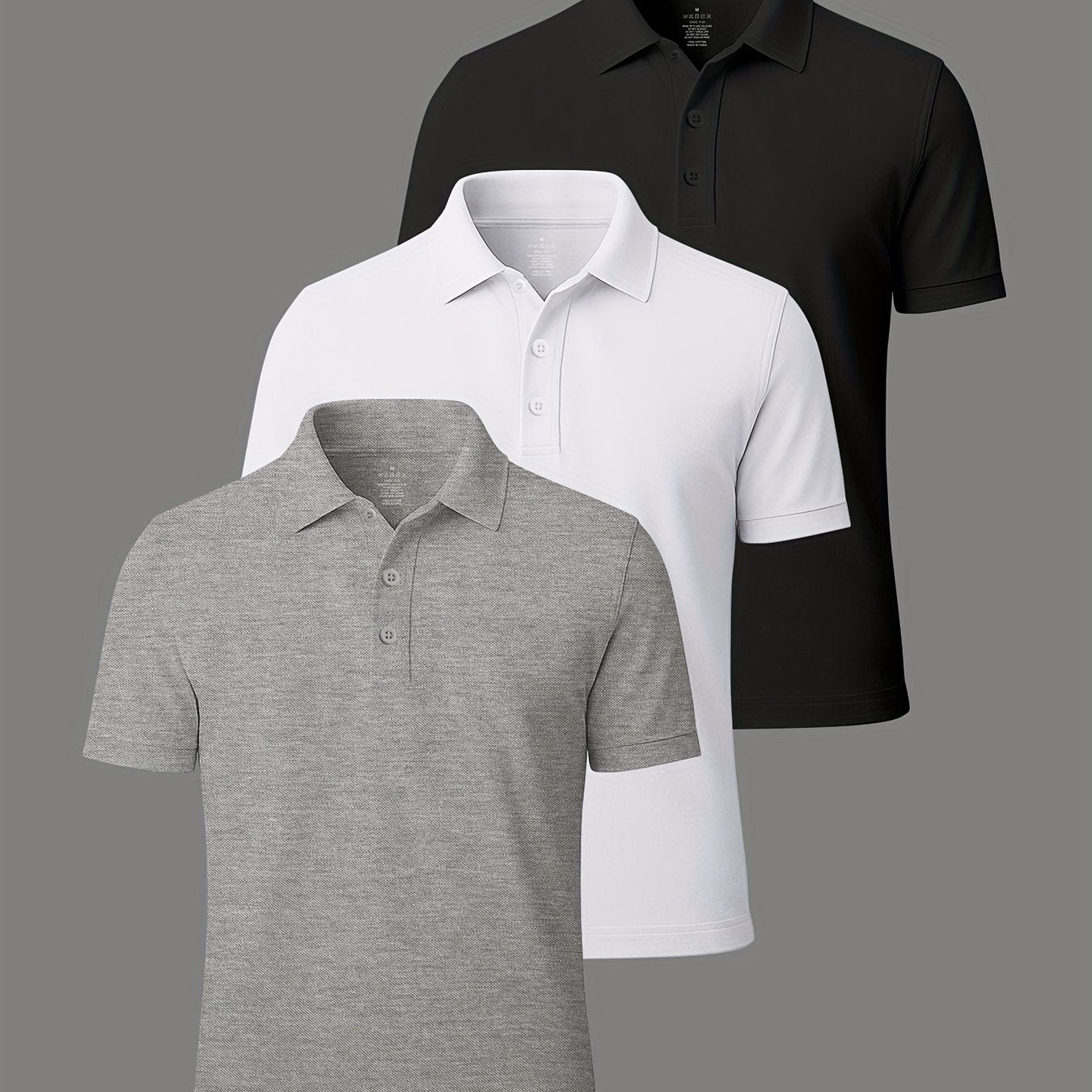 3er-Pack Herren-Polo-Shirts – gekämmte Baumwolle, atmungsaktiv & bequem, klassischer Stil für Business & Freizeit, Sommer-Essentia