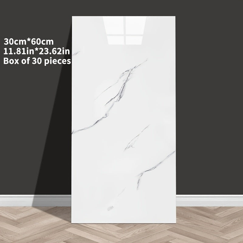 20/30/50 Stück 3D Marmor-Wandfliesen – selbstklebende Schaumstoffpaneele, dickes Design, leicht zu schneiden & reinigen, für Bad, Küche & Wohnzimmer