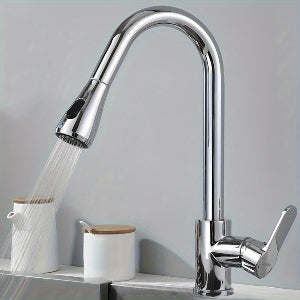 Kitchen Faucet Faucet Kitchen Faucet Single Hand Faucets Kitchen Sink Faucets Kitchen Faucet with Pull-down Nozzle Sink Faucet - FUXLShop