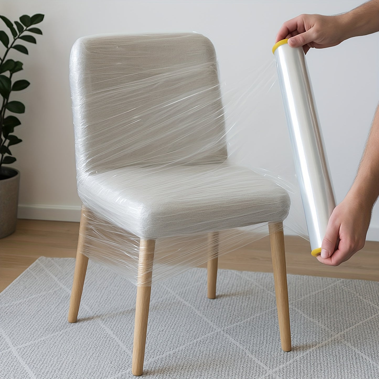 1 Rolle Industrie - Stretchfolie 45cm x 250m, 2,5kg – starke, reißfeste Palettenfolie für Lagerung, Versand & Umzug mit rutschfestem Griff (1 Packung) - FUXL - Shopify