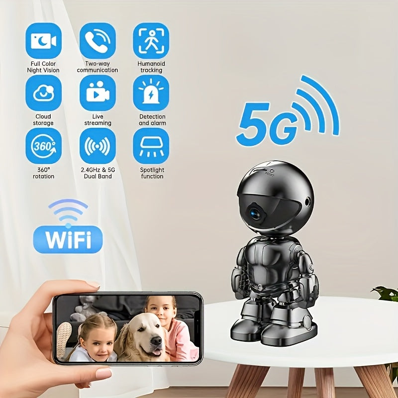 3MP HD Smart Sicherheitskamera – 360° Nachtsicht, Zwei-Wege-Audio, Bewegungserkennung, WLAN, App-gesteuert für Innen & Außen, Haustier & Zuhause