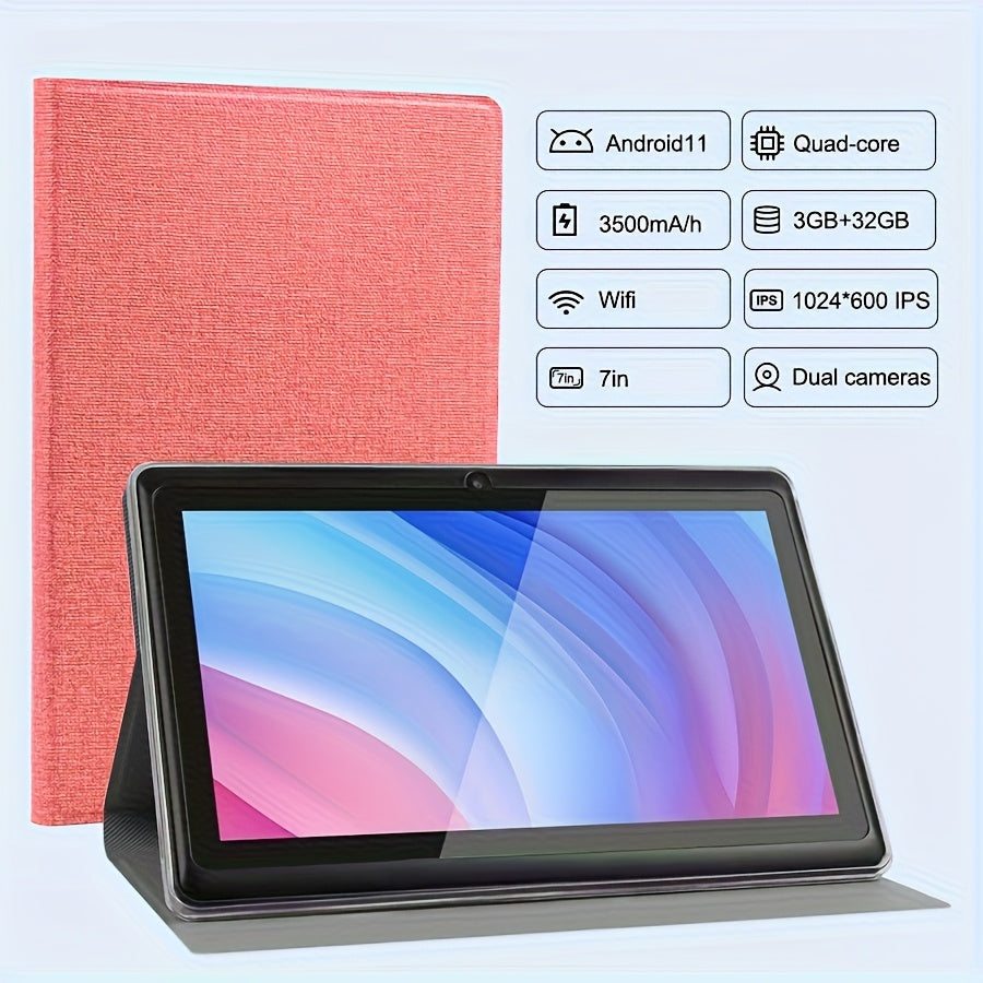 7" Android 14 Tablet mit 4GB RAM, 32GB Speicher, Quad-Core, 3500mAh Akku, IPS Display, Kamera, WLAN – Ideal für Arbeit, Freizeit & unterwegs