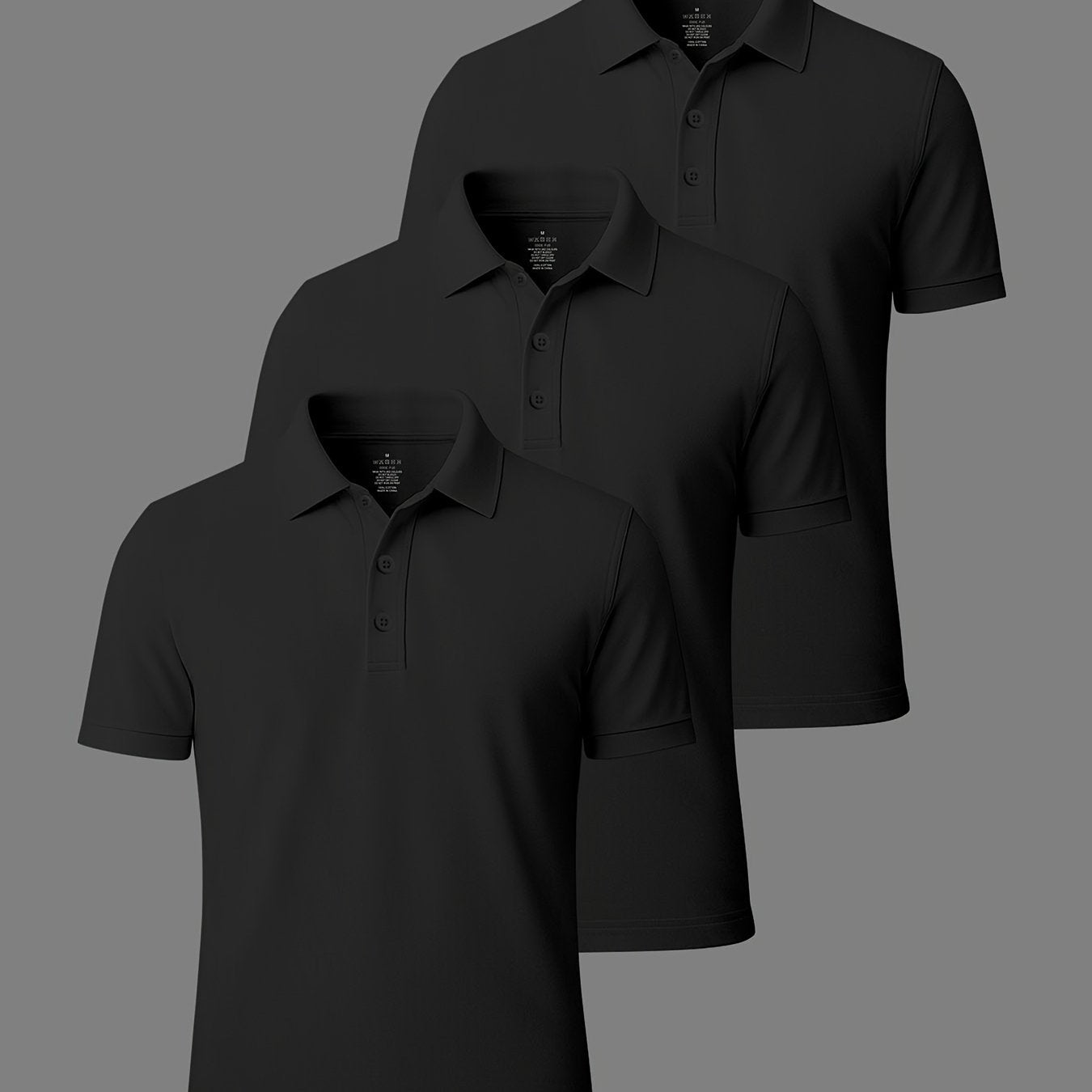 3er-Pack Herren-Polo-Shirts – gekämmte Baumwolle, atmungsaktiv & bequem, klassischer Stil für Business & Freizeit, Sommer-Essentia