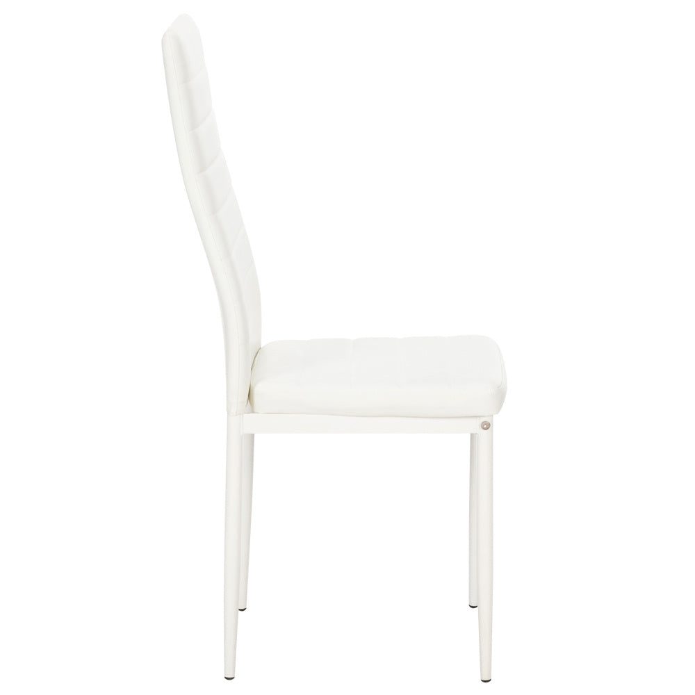 Bonlo Esszimmerstühle 6er-Set – gepolstert mit Metallbeinen, Kunstlederbezug, bis 140 kg belastbar, grau – ideal für Esszimmer, Wohnzimmer & Büro