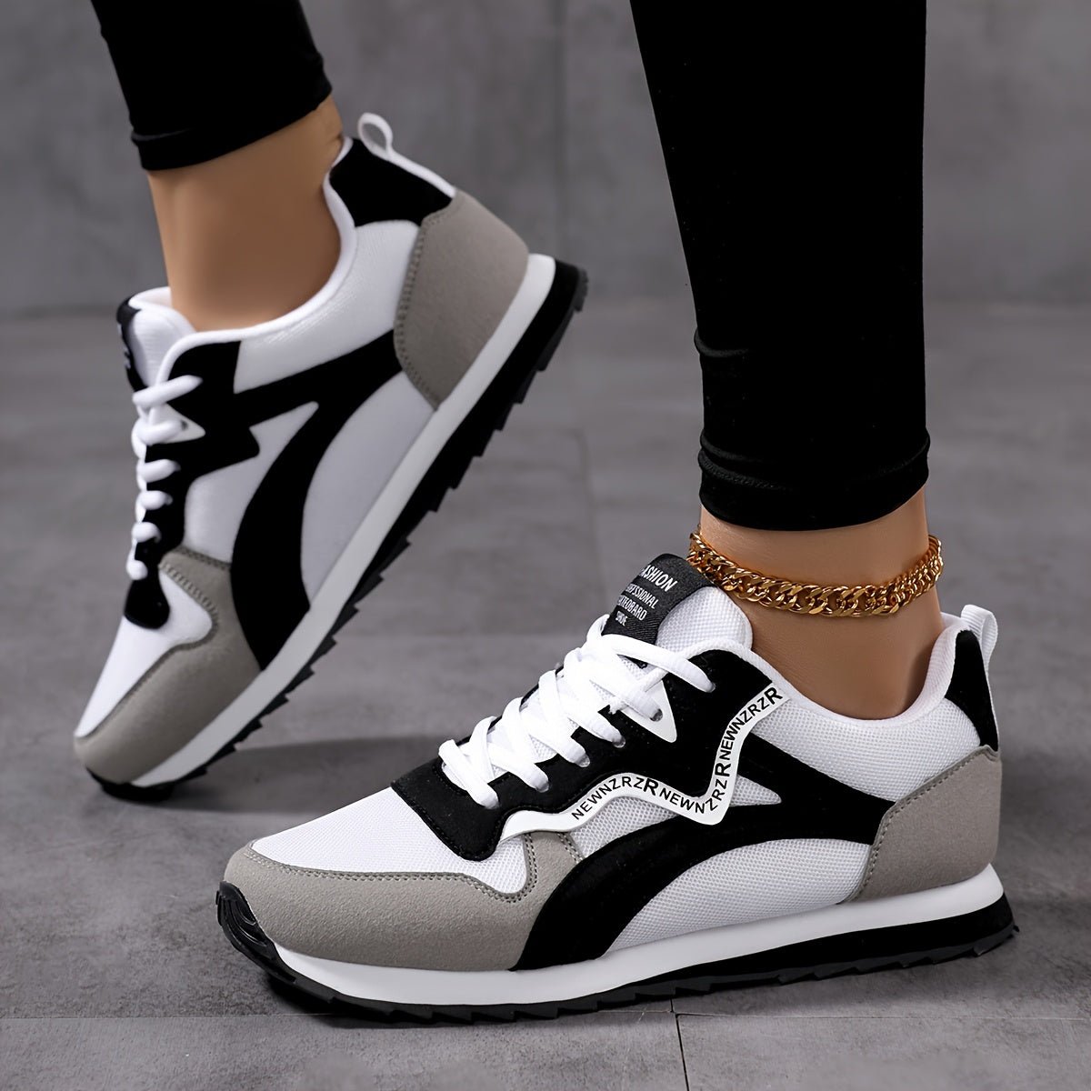 Damen Retro Low - Top Schnürsneaker – Atmungsaktive Stoff - Sneaker mit Streifen, TPR - Sohle, ganzjähriger Komfort für Laufen, Gehen & Freizeit, Vintage - Look, flexible Schuhe - FUXL - Shopify
