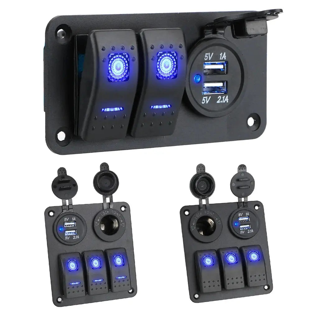 AINYSZIN Kfz-Schalterpanel Aluminium Dual USB - FUXL-Shopify
