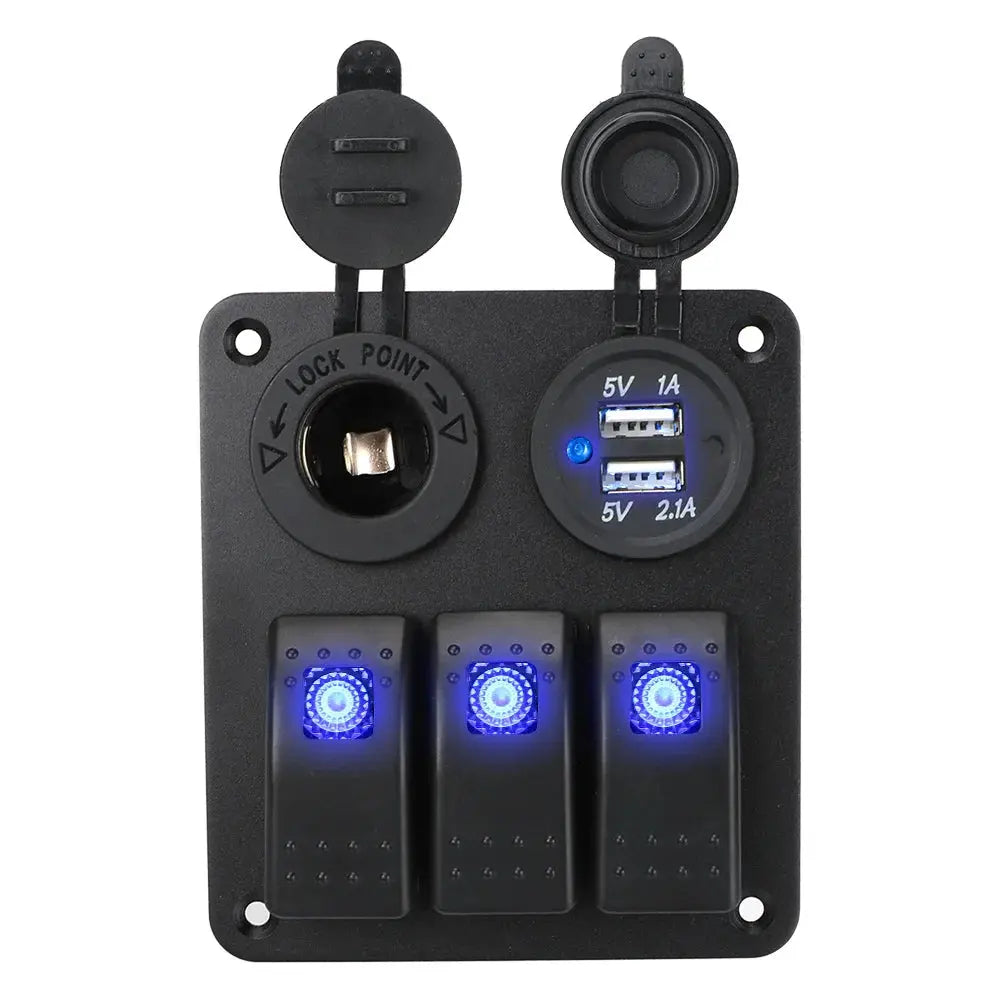 AINYSZIN Kfz-Schalterpanel Aluminium Dual USB - FUXL-Shopify