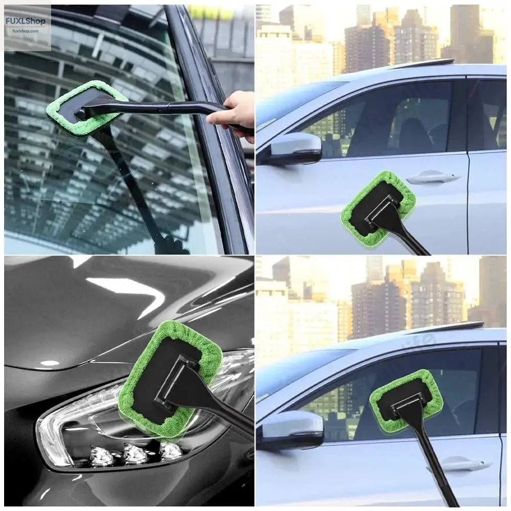 Autofenster-Reiniger-Bürstenset – Mikrofaser-Windschutzscheiben-Reinigungstool mit langem Griff, wiederverwendbar - FUXL-Shopify