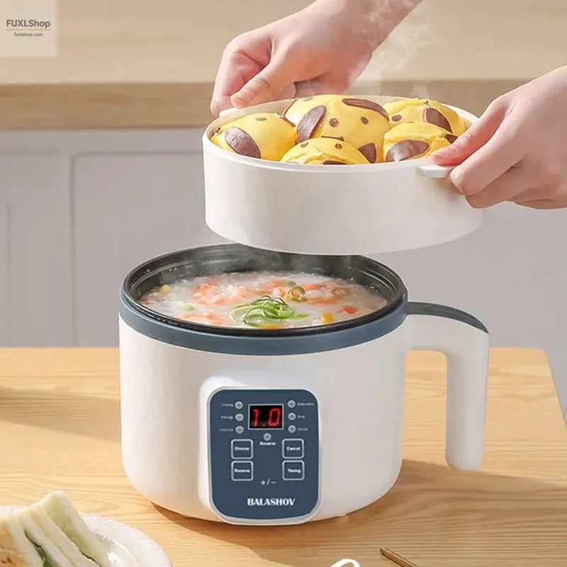 BALASHOV 1.7L Elektrischer Reiskocher – Mehrfunktions-Kochtopf mit Dampfkorb, 220V für Reis, Suppe & mehr (2-3 Personen) - FUXL-Shopify