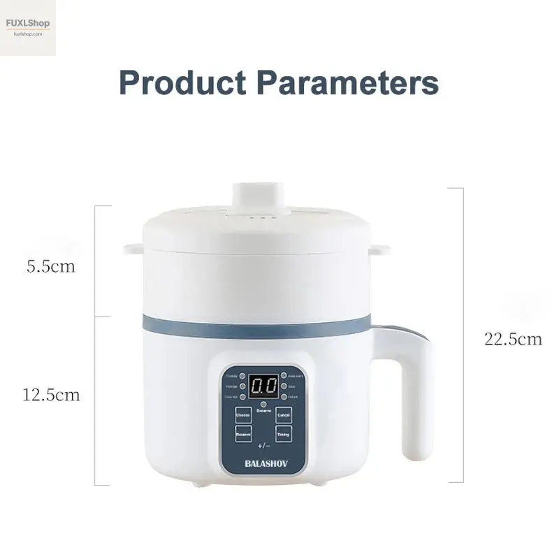 BALASHOV 1.7L Elektrischer Reiskocher – Mehrfunktions-Kochtopf mit Dampfkorb, 220V für Reis, Suppe & mehr (2-3 Personen) - FUXL-Shopify