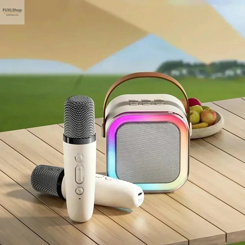 CHUBAN K12 Mini Karaoke Speaker – Tragbarer Bluetooth-Lautsprecher mit Mikrofon, RGB-Licht & KTV-Sound für Zuhause - FUXL-Shopify