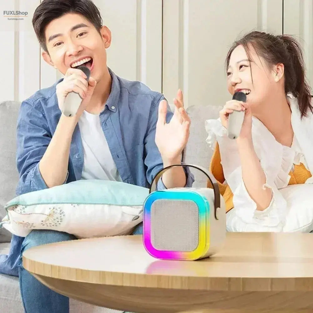 CHUBAN K12 Mini Karaoke Speaker – Tragbarer Bluetooth-Lautsprecher mit Mikrofon, RGB-Licht & KTV-Sound für Zuhause - FUXL-Shopify