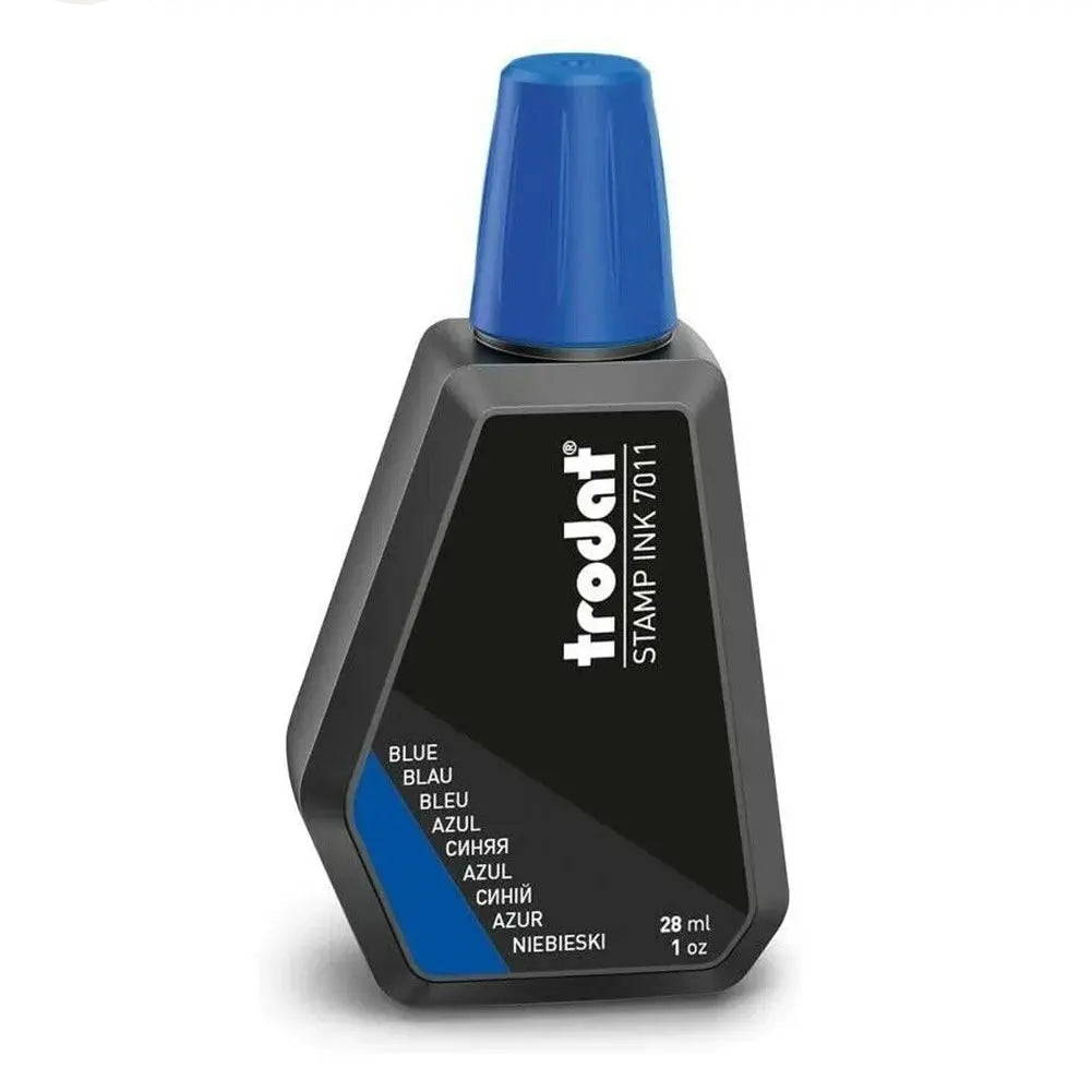 DAZZLEEX Trodat 7011 Stempelkissen Farbe – 28 ml (Rot/Blau/Schwarz/Grün/Lila) – Nachfülltinte für alle Stempelkissen - FUXL-Shopify
