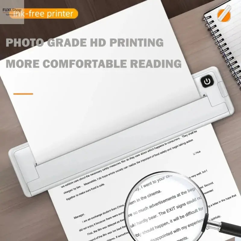 Tragbarer A4-Thermodrucker für das mobile Büro. Drahtloses, tintenloses A4-Thermopapierdruckgerät unterstützt Android/Apple/Windows - FUXL-Shopify