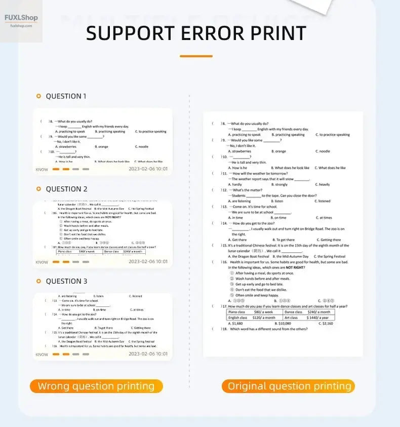 Tragbarer A4-Thermodrucker für das mobile Büro. Drahtloses, tintenloses A4-Thermopapierdruckgerät unterstützt Android/Apple/Windows - FUXL-Shopify