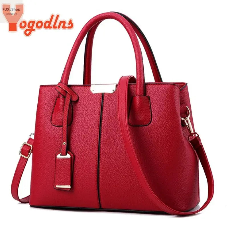 Damen Leder Handtasche – Modische Schultertasche aus PU mit Reißverschluss & Innenfächern - FUXL-Shopify