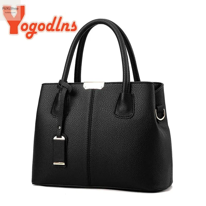Damen Leder Handtasche – Modische Schultertasche aus PU mit Reißverschluss & Innenfächern - FUXL-Shopify