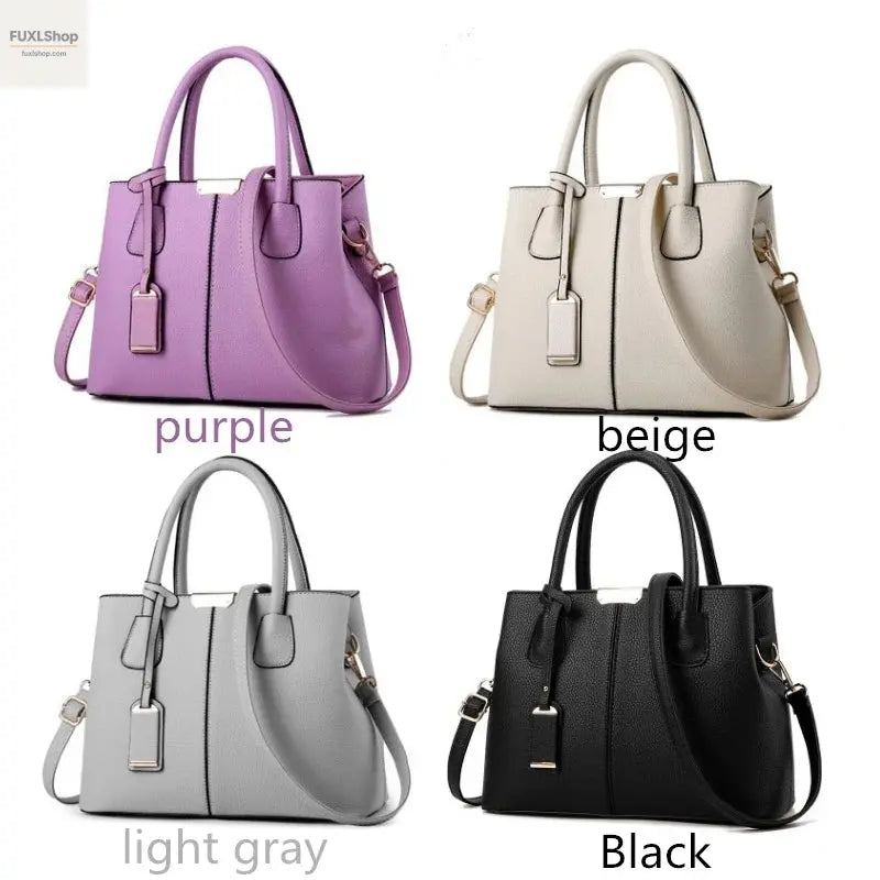 Damen Leder Handtasche – Modische Schultertasche aus PU mit Reißverschluss & Innenfächern - FUXL-Shopify