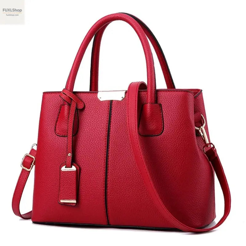 Damen Leder Handtasche – Modische Schultertasche aus PU mit Reißverschluss & Innenfächern - FUXL-Shopify