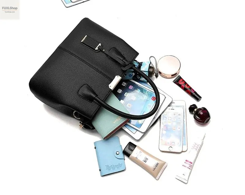 Damen Leder Handtasche – Modische Schultertasche aus PU mit Reißverschluss & Innenfächern - FUXL-Shopify