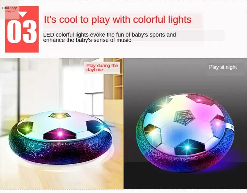 Elektrischer Schwebe-Fußball für Kinder – LED & Musik – Outdoor-Spielzeug - FUXL-Shopify