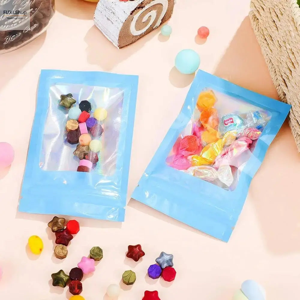 FUXL 100 Stück Wiederverschließbare Alufolie & Mylar Beutel – Frischhaltebeutel für Lebensmittel, Schmuck & Mehr - FUXL-Shopify