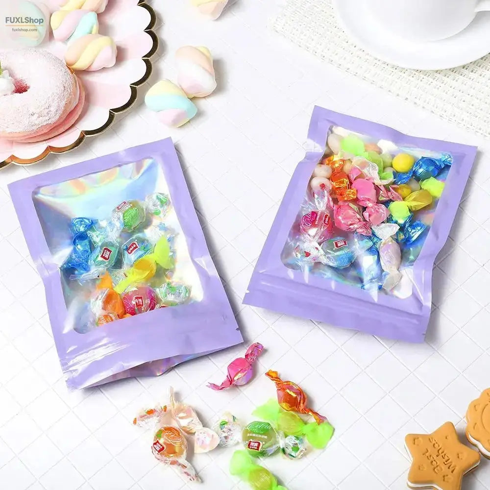 FUXL 100 Stück Wiederverschließbare Alufolie & Mylar Beutel – Frischhaltebeutel für Lebensmittel, Schmuck & Mehr - FUXL-Shopify