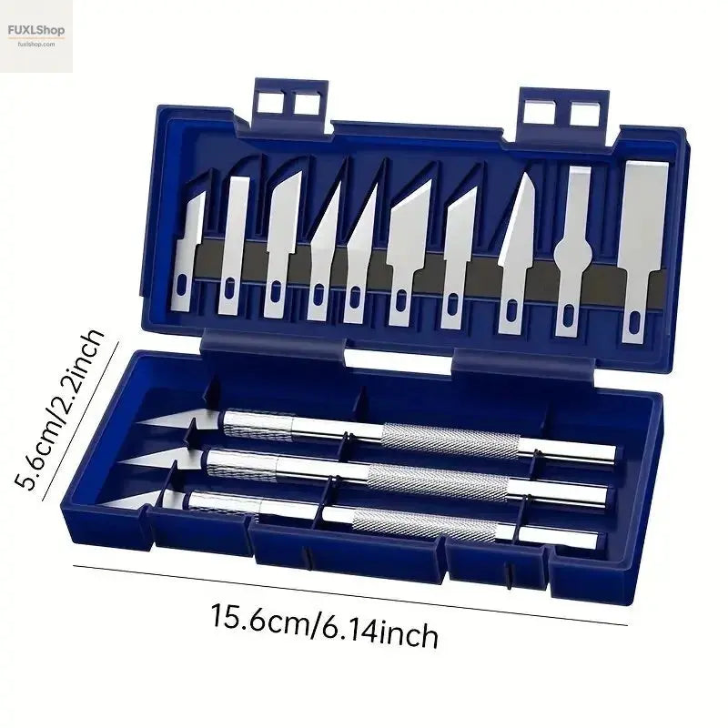 FUXL 13-teiliges Metall Gravierwerkzeug Set – Präzisions-Messer, Stichel & Schneidwerkzeuge für DIY, Papierschnitte, Reparaturen & Handgravur - FUXL-Shopify