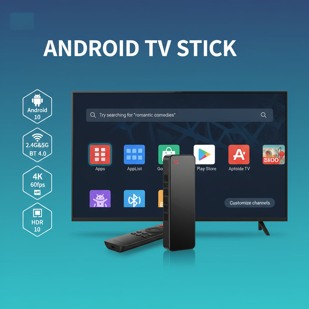 TV Stick angeschlossen an HDMI-Port eines Fernsehers