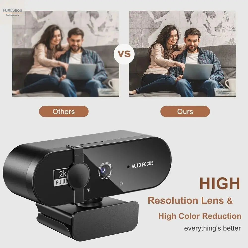 4K Webcam mit Mikrofon – 1080P/2K/30fps, Autofokus, USB - FUXL-Shopify