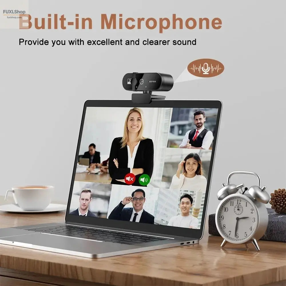 4K Webcam mit Mikrofon – 1080P/2K/30fps, Autofokus, USB - FUXL-Shopify