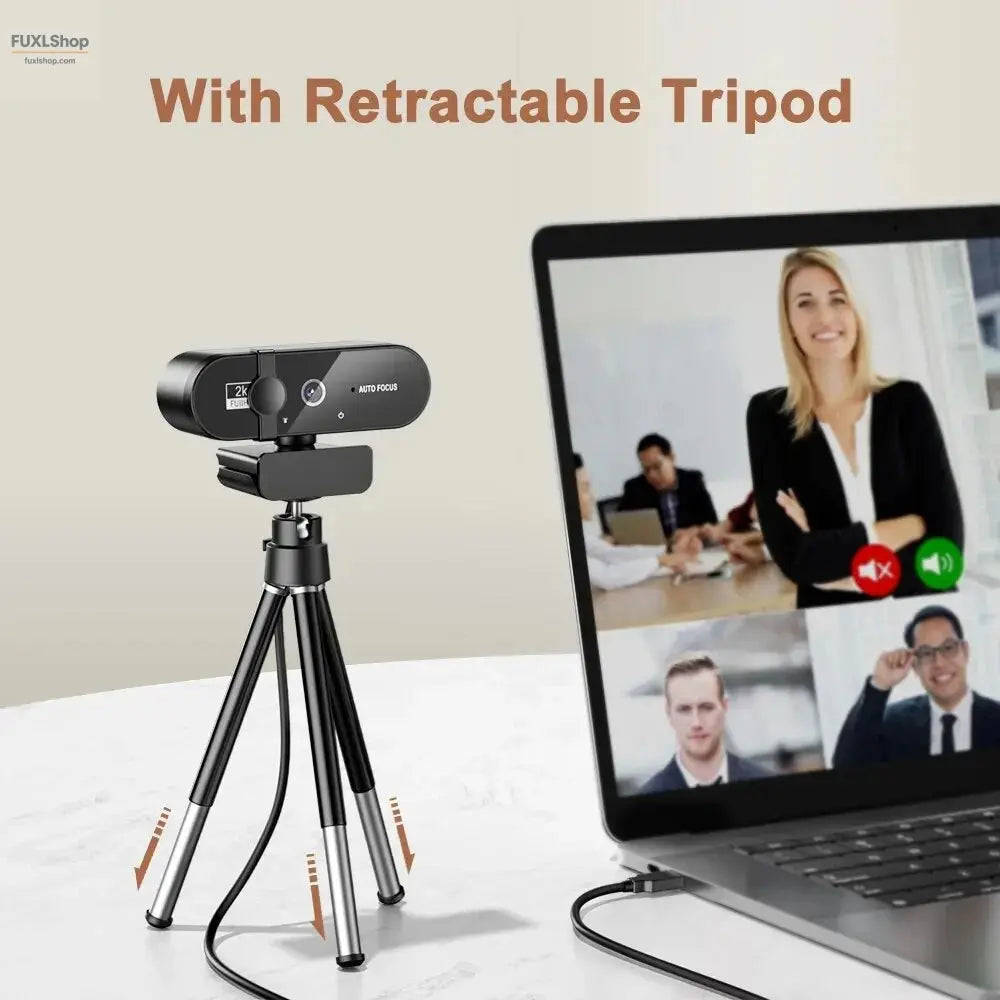 4K Webcam mit Mikrofon – 1080P/2K/30fps, Autofokus, USB - FUXL-Shopify