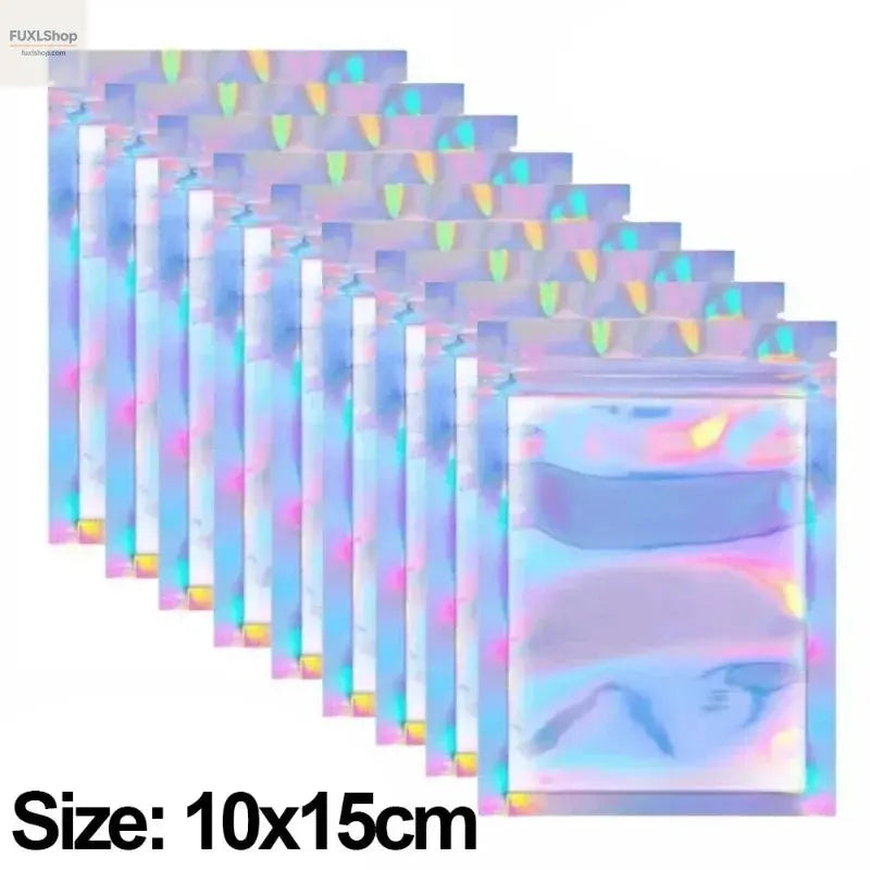 FUXL 50/10 Stück Laser-Versiegelte Beutel – Holographische Frischebeutel für Lebensmittel, Süßigkeiten & Schmuck - FUXL-Shopify