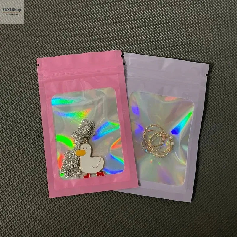 FUXL 50 Stück Wiederverschließbare Alufolie & Mylar Beutel – Frischhaltebeutel für Lebensmittel, Schmuck & Mehr - FUXL-Shopify