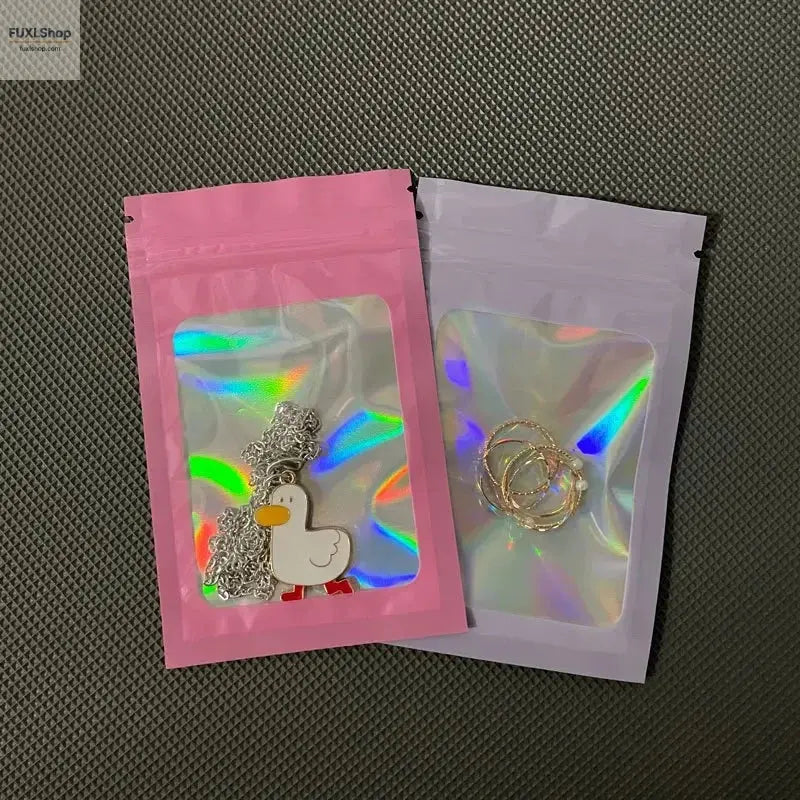 FUXL 50 Stück Wiederverschließbare Alufolie & Mylar Beutel – Frischhaltebeutel für Lebensmittel, Schmuck & Mehr - FUXL-Shopify