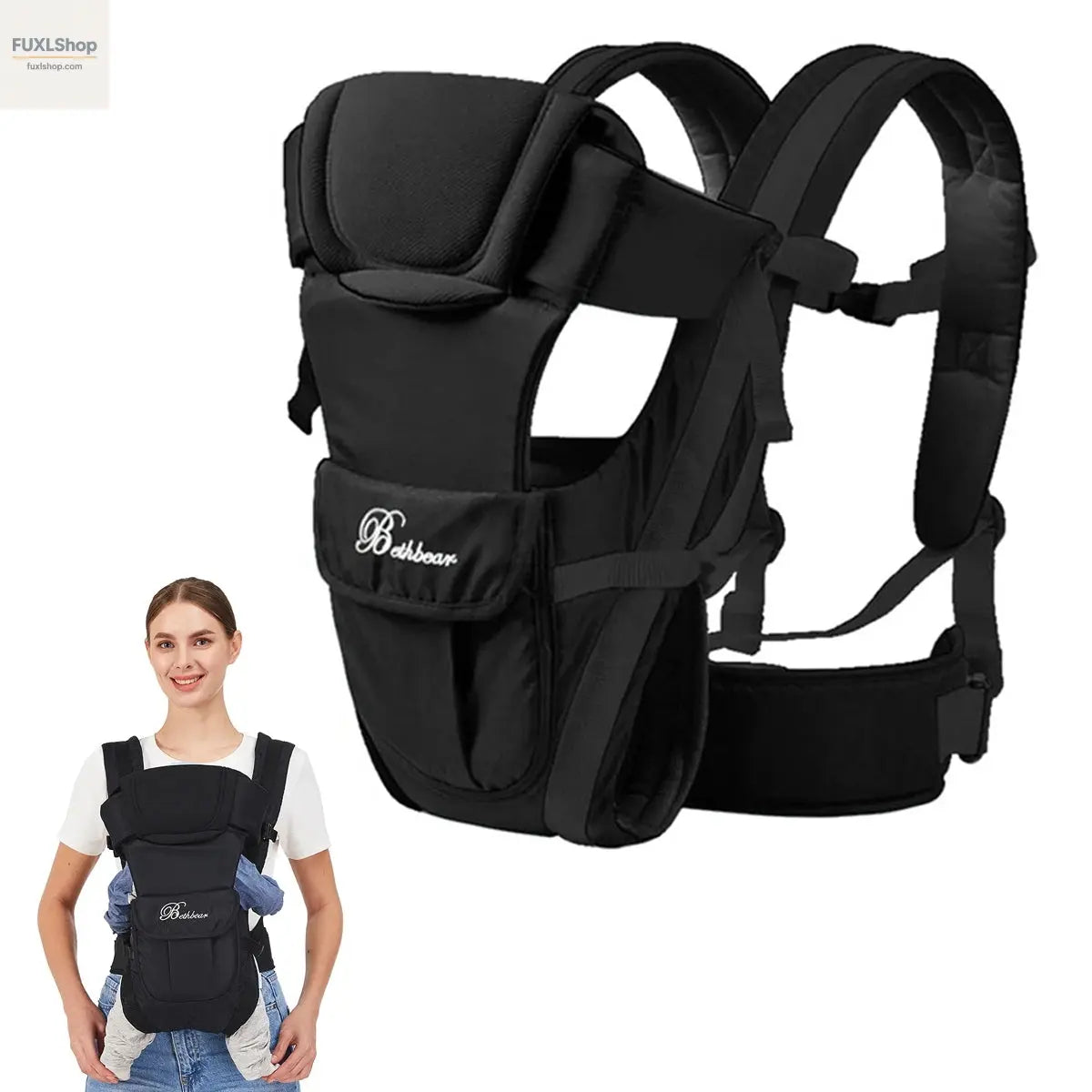 FUXL Baby Sling Carrier – 4-in-1 Ergonomische Tragehilfe für Neugeborene bis Kleinkinder (0-2 Jahre) - FUXL-Shopify