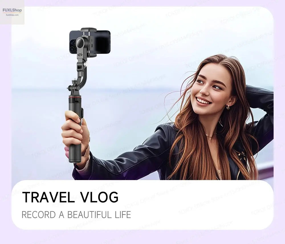 FUXL Handheld Gimbal 360° AI Face Tracking – Stabilisierter Selfie Stick mit Fernbedienung & Stativ für Smartphones - FUXL-Shopify