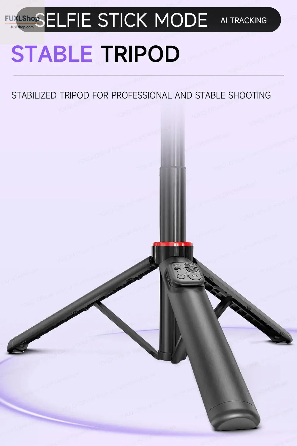FUXL Handheld Gimbal 360° AI Face Tracking – Stabilisierter Selfie Stick mit Fernbedienung & Stativ für Smartphones - FUXL-Shopify
