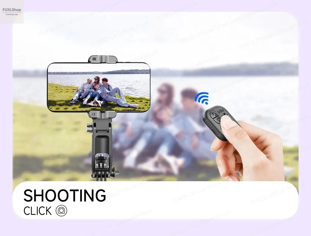 FUXL Handheld Gimbal 360° AI Face Tracking – Stabilisierter Selfie Stick mit Fernbedienung & Stativ für Smartphones - FUXL-Shopify