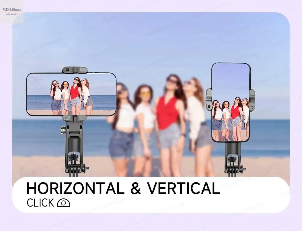 FUXL Handheld Gimbal 360° AI Face Tracking – Stabilisierter Selfie Stick mit Fernbedienung & Stativ für Smartphones - FUXL-Shopify