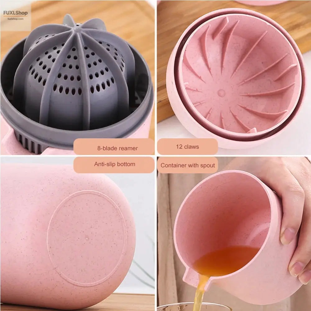 FUXL Manuelle Zitruspresse – Premium Mini-Saftpresse für Orangen, Zitronen & Limetten mit rutschfestem Design - FUXL-Shopify