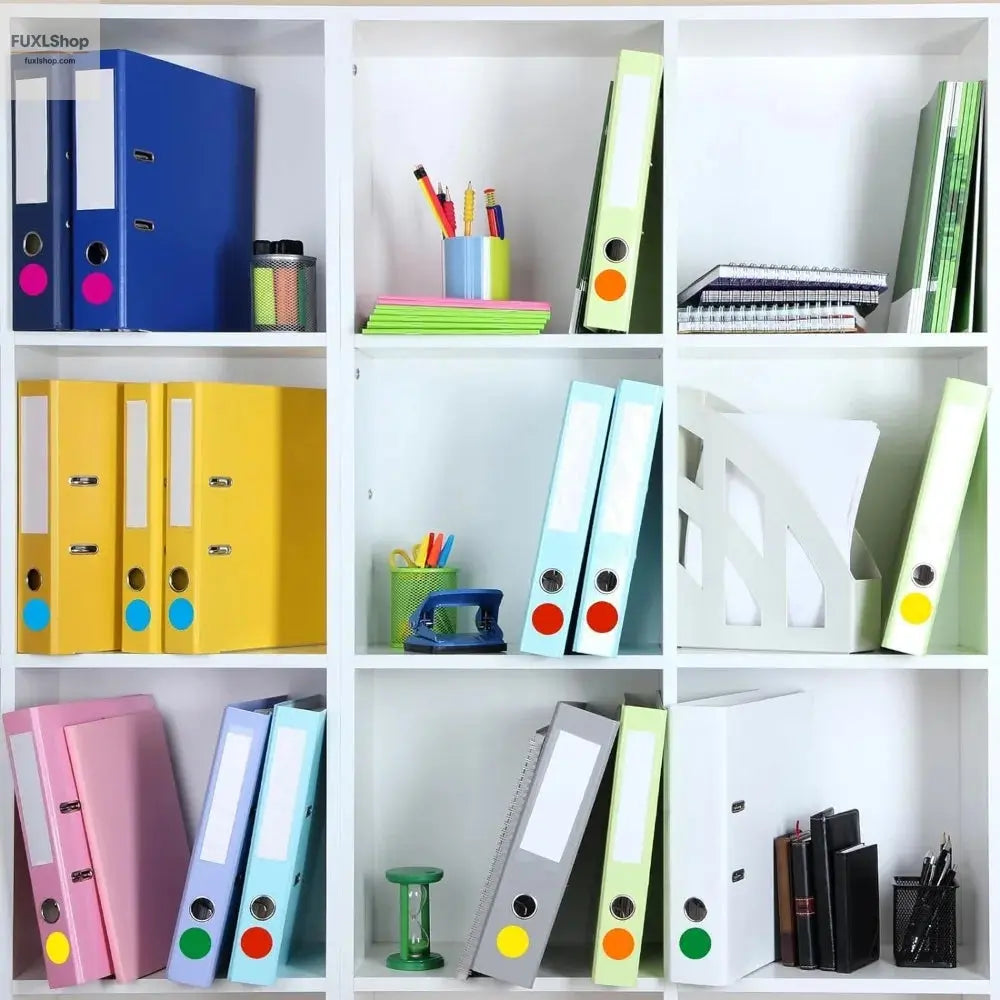 10 Blatt Farbige Punktaufkleber - Runde Etiketten für Büro, Schule & Partydeko - FUXL-Shopify