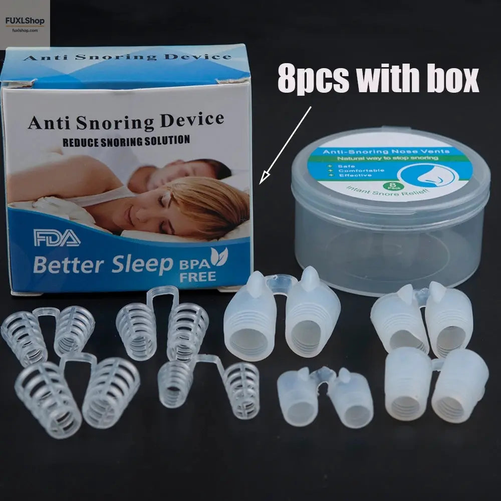1/8PCS Anti Schnarchen Apnea Nase Clip Atmen Hilfe Stille Schnarchen Gerät Schlafen - FUXL-Shopify