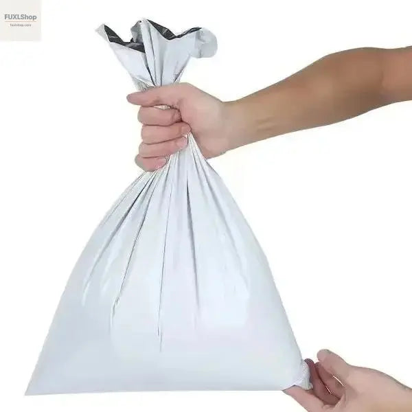 FUXL Versandumschlagtaschen, Kunststoff, Aufbewahrungstaschen, grau-weiß, selbstklebender Verschluss, 50 Stück - FUXL-Shopify