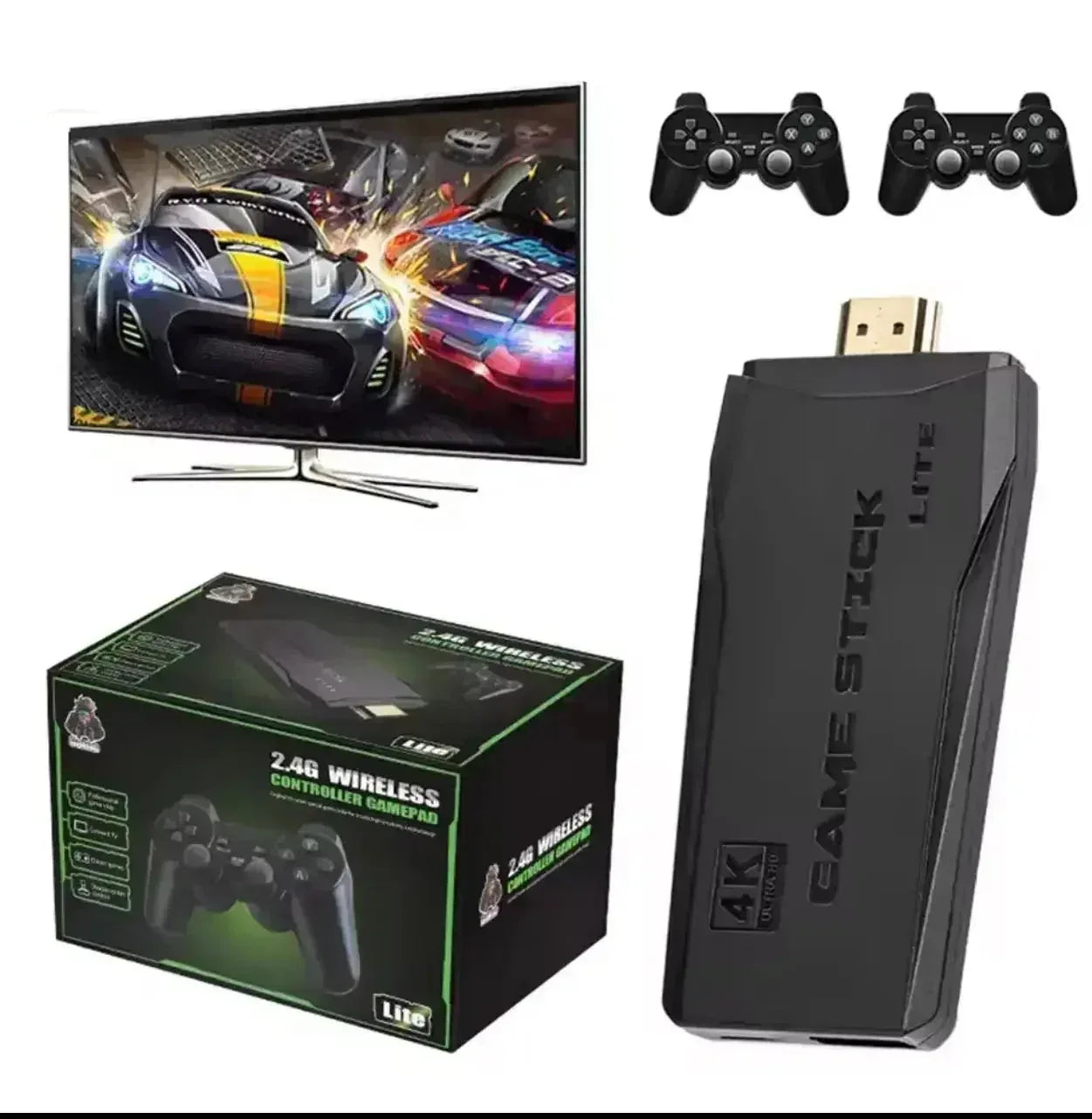 Wireless Gamepad 2.4G Controller PC Android TV Smartphone 15h Akku Vibration USB Plug & Play - FUXLShop