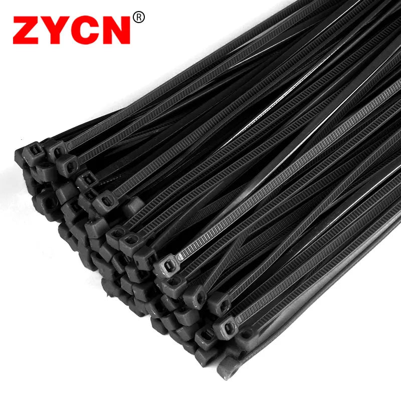 500/200/100 Stück Nylon-Kabelbinder – Selbstsichernd, 1,9/2,7 mm – Verstellbare Befestigungsschlaufe für Heim, Büro & Garten
